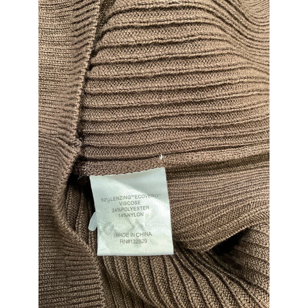 Helsa Brown Ribbed Button-Up Cardigan - Picture 5 of 5